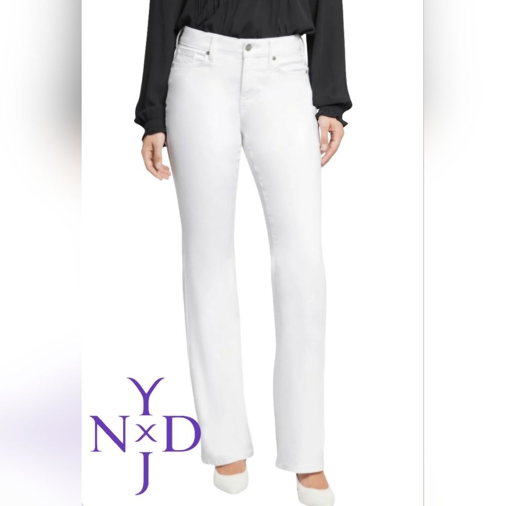 NYDJ Modern Boot Denim Jeans, WHITE- Size 16